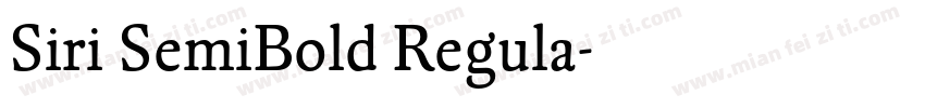Siri SemiBold Regula字体转换